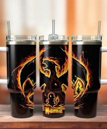 Charmeleon Pokemon Anime Christmas Custom Stanley Quencher 40Oz Stainless Steel Tumbler