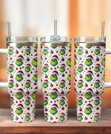 The Grinch Movies Christmas Custom Stanley Quencher 40Oz Stainless Steel Tumbler With Handle