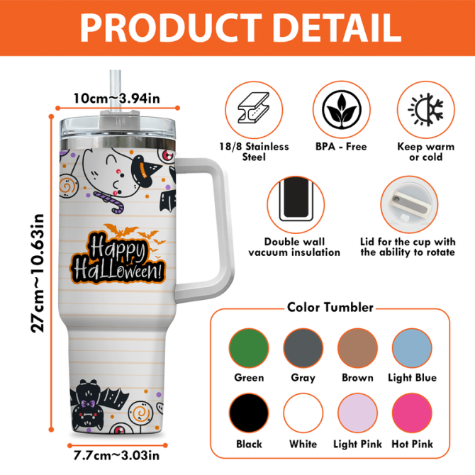 101 Dalmatians Movies Custom Stanley Quencher 40Oz Stainless Steel Tumbler With Handle - Image 5
