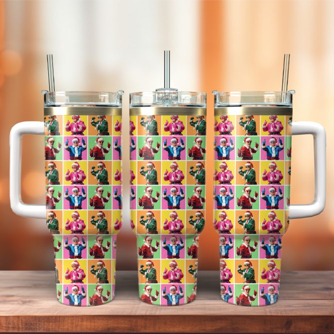 Donald Trump Christmas Custom Stanley Quencher 40Oz Stainless Steel Tumbler With Handle
