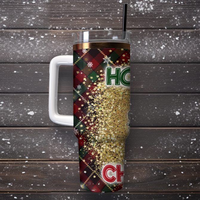 Donald Trump I Will Be Home For Christmas Custom Stanley Quencher 40Oz Stainless Steel Tumbler With Handle - Image 3