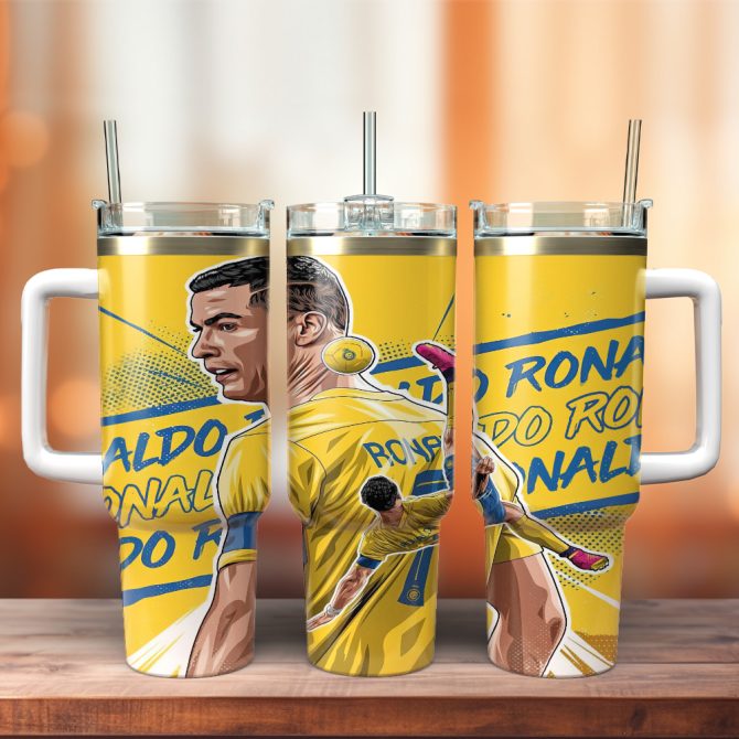 Cristiano Ronaldo Cr7 Sports Custom Stanley Quencher 40Oz Stainless Steel Tumbler With Handle
