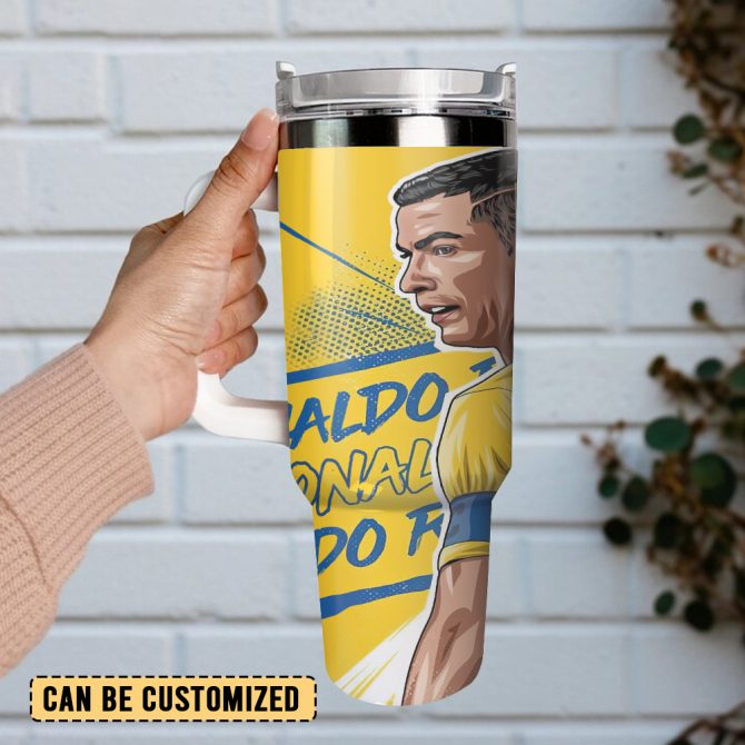 Cristiano Ronaldo Cr7 Sports Custom Stanley Quencher 40Oz Stainless Steel Tumbler With Handle - Image 2