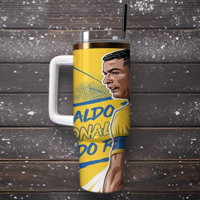 Cristiano Ronaldo Cr7 Sports Custom Stanley Quencher 40Oz Stainless Steel Tumbler With Handle - Image 3