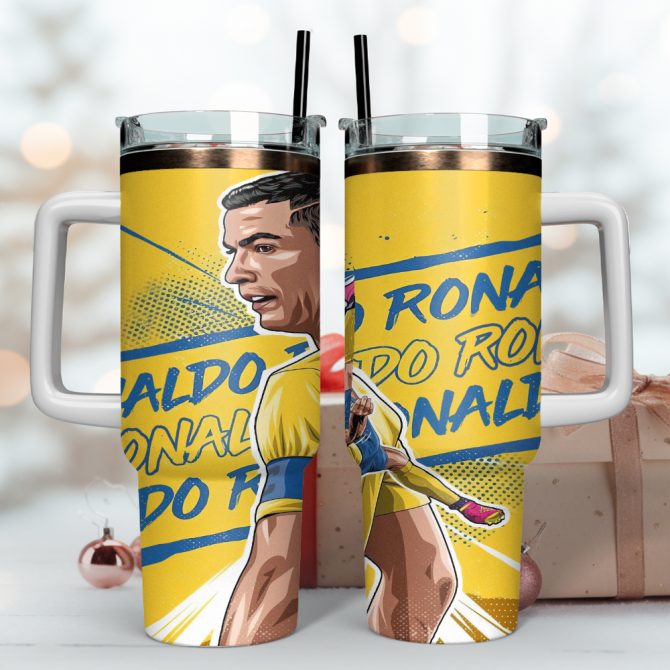 Cristiano Ronaldo Cr7 Sports Custom Stanley Quencher 40Oz Stainless Steel Tumbler With Handle - Image 4