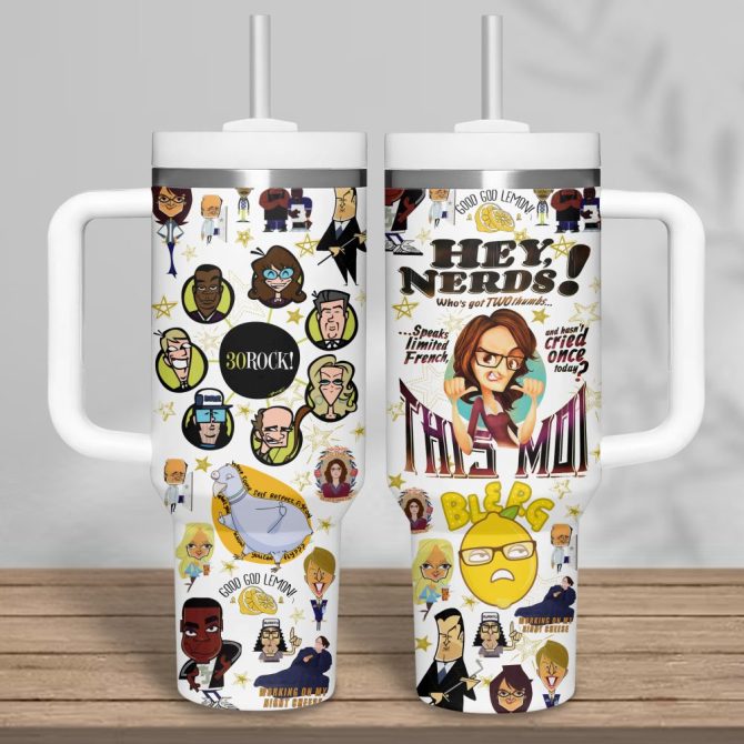 30 Rock Tv Series Custom Stanley Quencher 40Oz Stainless Steel Tumbler - Image 4