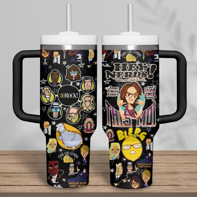 30 Rock Tv Series Custom Stanley Quencher 40Oz Stainless Steel Tumbler - Image 2