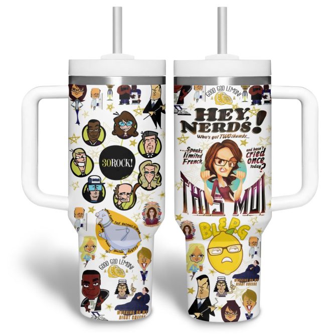 30 Rock Tv Series Custom Stanley Quencher 40Oz Stainless Steel Tumbler - Image 3