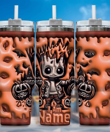 3D Baby Groot Cartoon Custom Stanley Quencher 40Oz Stainless Steel Tumbler With Handle