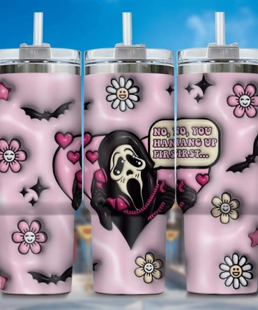 3D Horror Movies Custom Stanley Quencher 40Oz Stainless Steel Tumbler With Handle