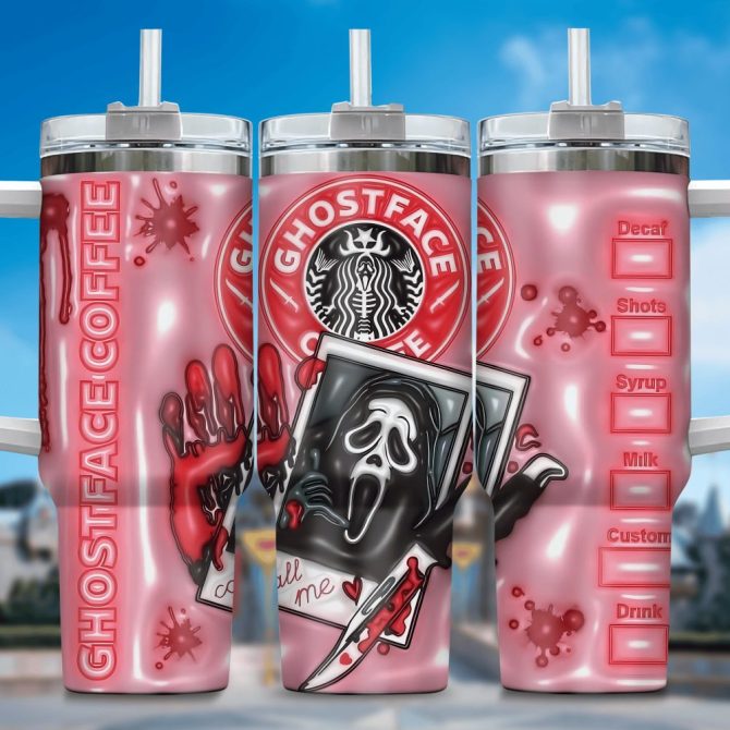 3D Horror Movies Custom Stanley Quencher 40Oz Stainless Steel Tumbler With Handle