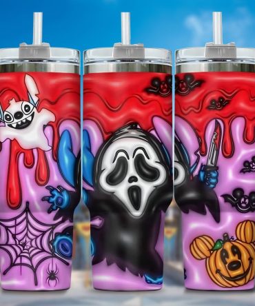 3D Horror Movies Custom Stanley Quencher 40Oz Stainless Steel Tumbler With Handle