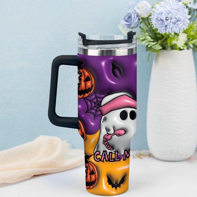 3D Horror Movies Custom Stanley Quencher 40Oz Stainless Steel Tumbler With Handle - Image 3