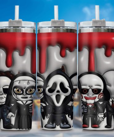 3D Horror Movies Custom Stanley Quencher 40Oz Stainless Steel Tumbler With Handle
