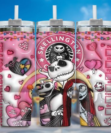 3D Jack And Sally Movies Custom Stanley Quencher 40Oz Stainless Steel Tumbler With Handle