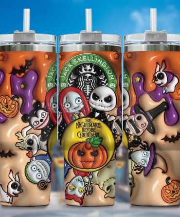 3D Jack And Sally Movies Custom Stanley Quencher 40Oz Stainless Steel Tumbler With Handle
