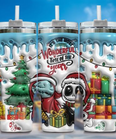 3D Jack And Sally Movies Custom Stanley Quencher 40Oz Stainless Steel Tumbler With Handle