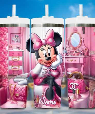 3D Minnie Fashion Cartoon Custom Stanley Quencher 40Oz Stainless Steel Tumbler With Handle