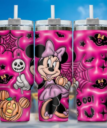 3D Minnie Mouse Cartoon Custom Stanley Quencher 40Oz Stainless Steel Tumbler With Handle