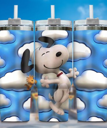 3D Snoopy Cartoon Custom Stanley Quencher 40Oz Stainless Steel Tumbler With Handle