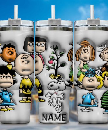 3D Snoopy Cartoon Custom Stanley Quencher 40Oz Stainless Steel Tumbler With Handle