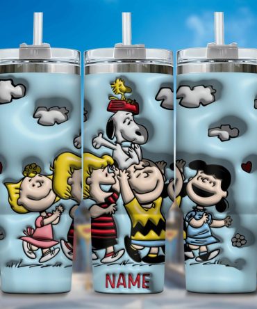 3D Snoopy Cartoon Custom Stanley Quencher 40Oz Stainless Steel Tumbler With Handle