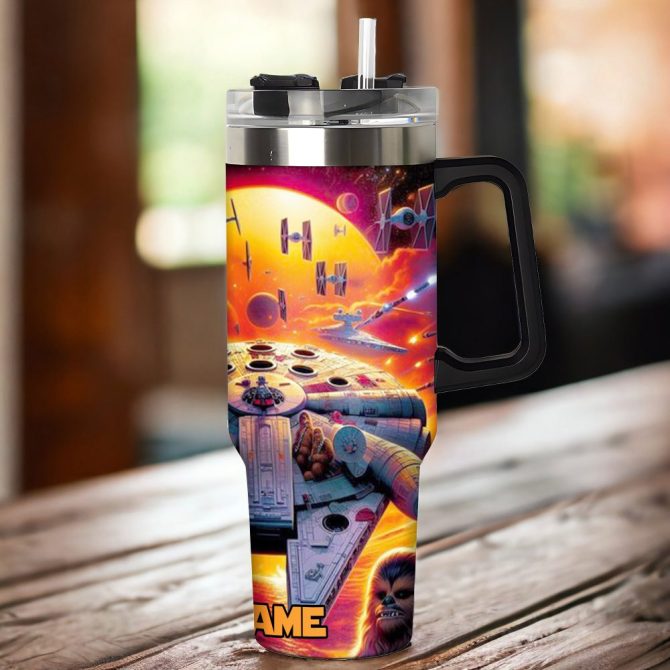 3D Star War Movies Custom Stanley Quencher 40Oz Stainless Steel Tumbler With Handle - Image 3