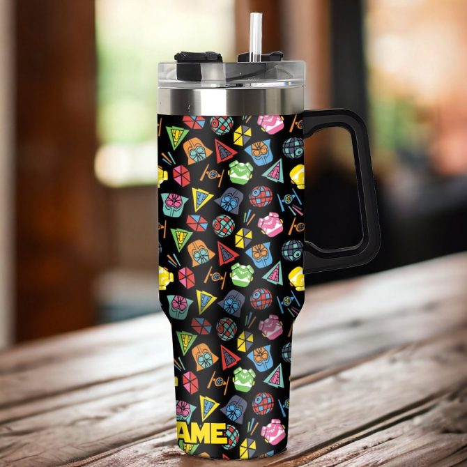 3D Star War Movies Custom Stanley Quencher 40Oz Stainless Steel Tumbler With Handle - Image 3
