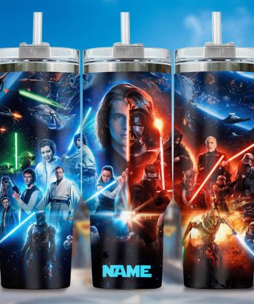 3D Star War Movies Custom Stanley Quencher 40Oz Stainless Steel Tumbler With Handle