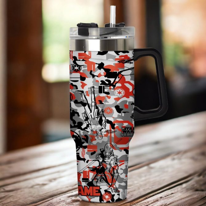 3D Star War Movies Custom Stanley Quencher 40Oz Stainless Steel Tumbler With Handle - Image 4