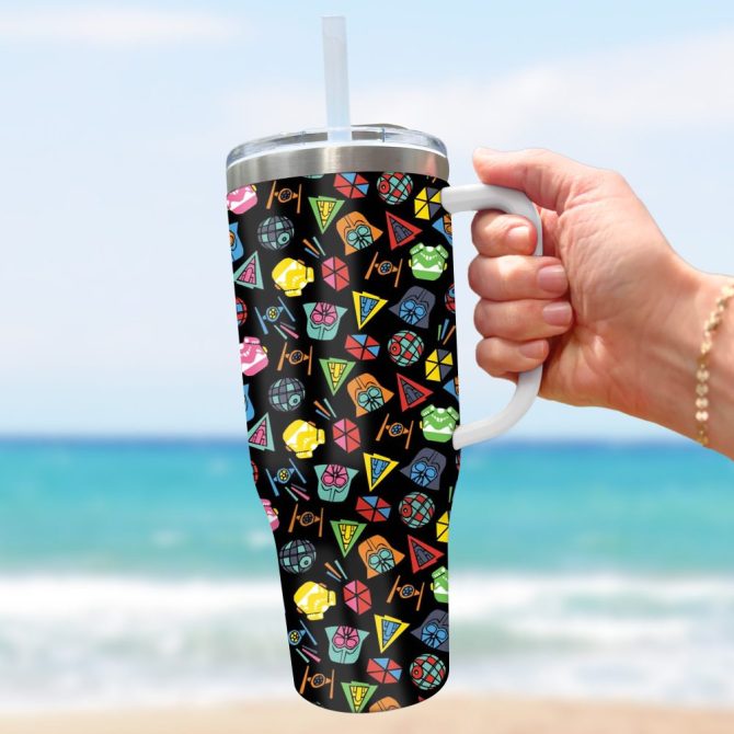 3D Star War Movies Custom Stanley Quencher 40Oz Stainless Steel Tumbler With Handle - Image 5
