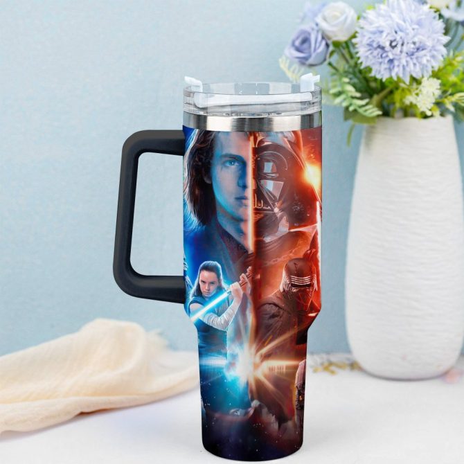 3D Star War Movies Custom Stanley Quencher 40Oz Stainless Steel Tumbler With Handle - Image 2