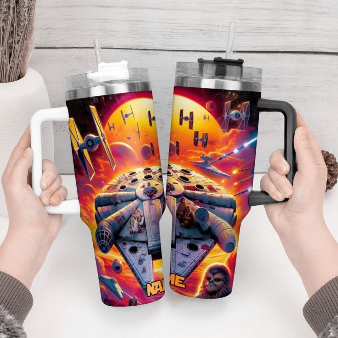 3D Star War Movies Custom Stanley Quencher 40Oz Stainless Steel Tumbler With Handle - Image 4