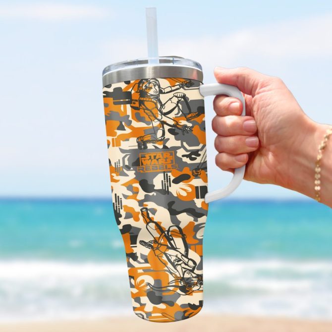 3D Star War Movies Custom Stanley Quencher 40Oz Stainless Steel Tumbler With Handle - Image 4
