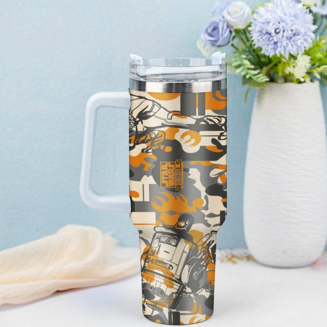 3D Star War Movies Custom Stanley Quencher 40Oz Stainless Steel Tumbler With Handle - Image 5