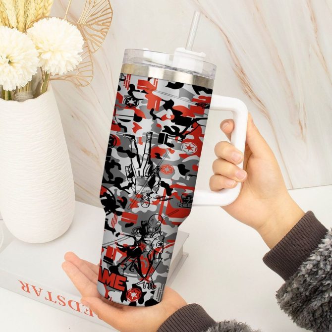 3D Star War Movies Custom Stanley Quencher 40Oz Stainless Steel Tumbler With Handle - Image 2