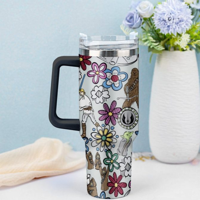3D Star War Movies Custom Stanley Quencher 40Oz Stainless Steel Tumbler With Handle - Image 4