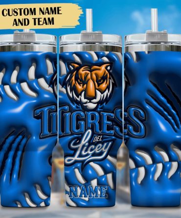 3D Tigres Del Licey Mlb,Mlb Custom Stanley Quencher 40Oz Stainless Steel Tumbler With Handle