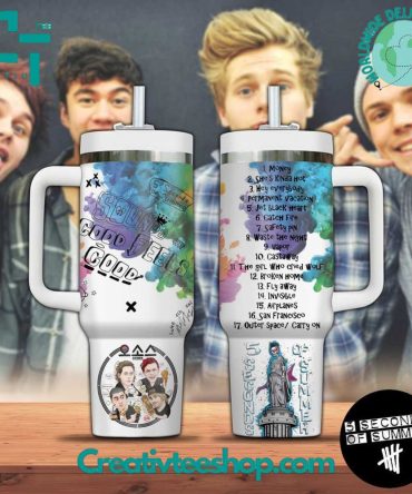 5 Seconds Of Summer Music Custom Stanley Quencher 40Oz Stainless Steel Tumbler With Handle