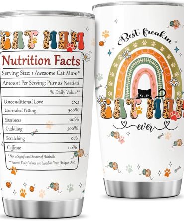 Cat Mom Nutrition Facts Tumbler