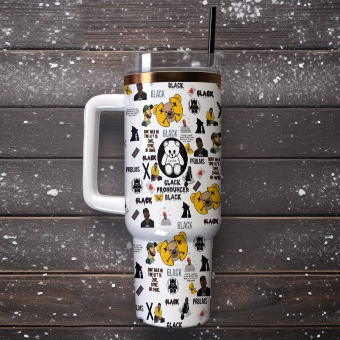 6Lack Music Custom Stanley Quencher 40Oz Stainless Steel Tumbler With Handle - Image 2