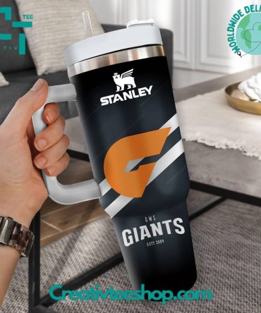 Gws Giants Afl Custom Stanley Quencher 40Oz Stainless Steel Tumbler With Handle