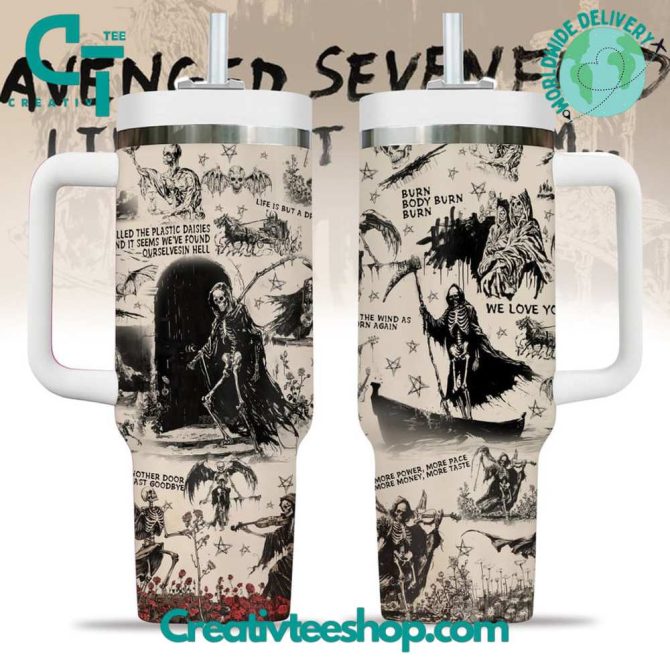 Avenged Sevenfold Music Custom Stanley Quencher 40Oz Stainless Steel Tumbler With Handle - Image 2