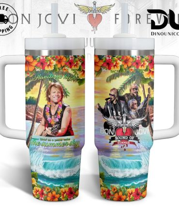 Bon Jovi Music Custom Stanley Quencher 40Oz Stainless Steel Tumbler With Handle
