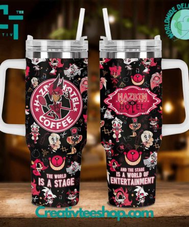 Hazbin Hotel Movies Custom Stanley Quencher 40Oz Stainless Steel Tumbler With Handle