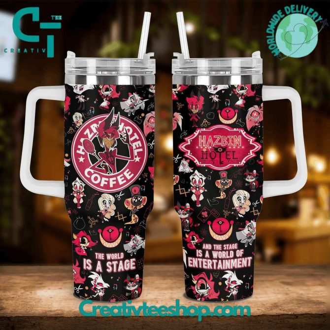 Hazbin Hotel Movies Custom Stanley Quencher 40Oz Stainless Steel Tumbler With Handle