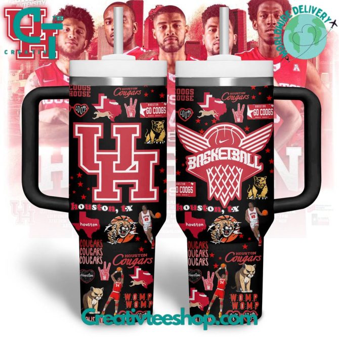 Houston Cougars Ncaa Custom Stanley Quencher 40Oz Stainless Steel Tumbler With Handle