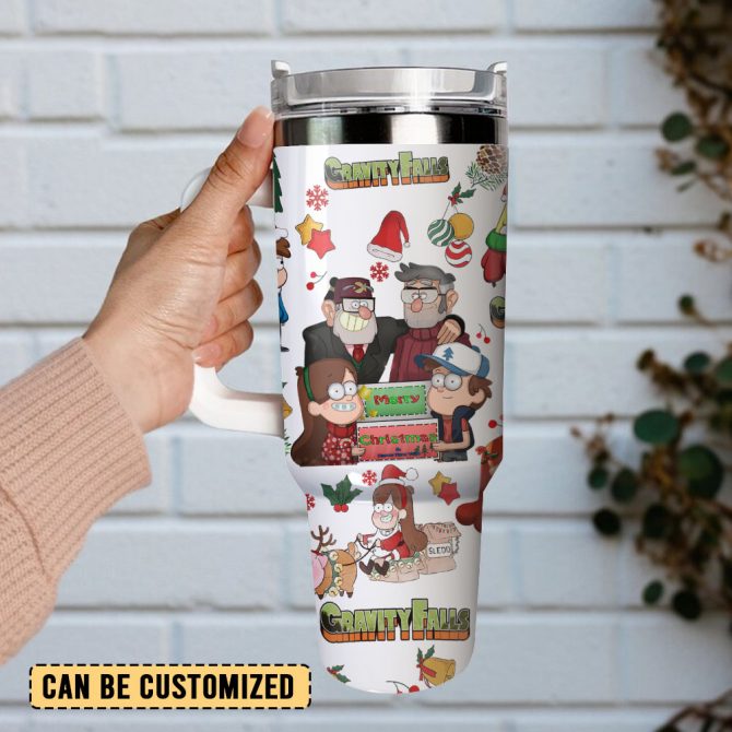 Gravity Falls Tv Series Custom Stanley Quencher 40Oz Stainless Steel Tumbler With Handle - Image 2
