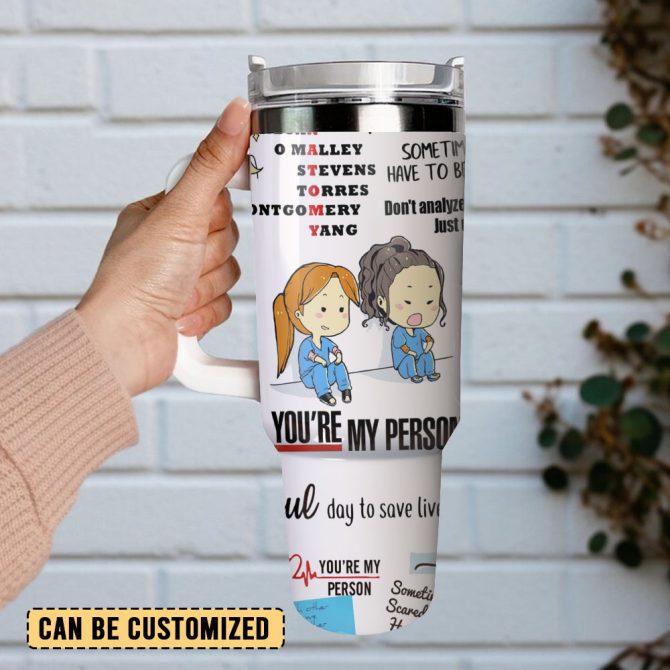 Grey #8217;S Anatomy Tv Series Custom Stanley Quencher 40Oz Stainless Steel Tumbler With Handle - Image 2