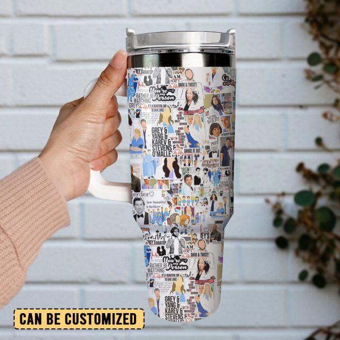Grey’S Anatomy Tv Series Custom Stanley Quencher 40Oz Stainless Steel Tumbler With Handle - Image 2